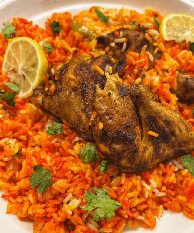 Rice with Charcoal Grilled Chicken